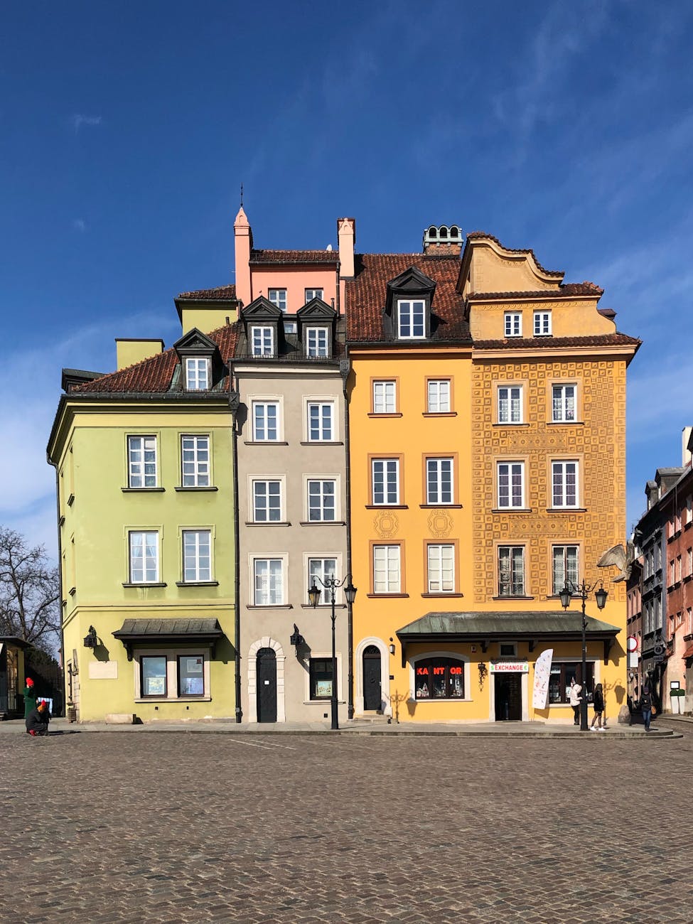 Colorful buildings in Poland